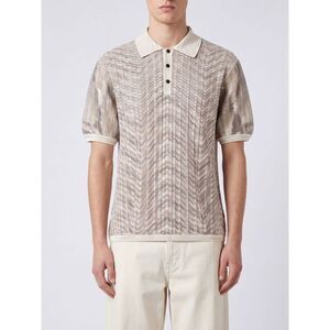 Missoni Men Missoni Zig-Zag Pattern Slim Fit Knit Polo In Cotton And Viscose